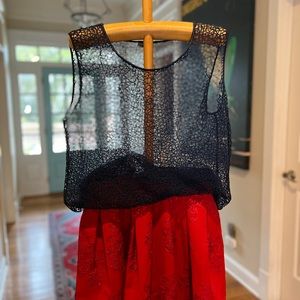 Sheer Navy, La Perla camisole, size large